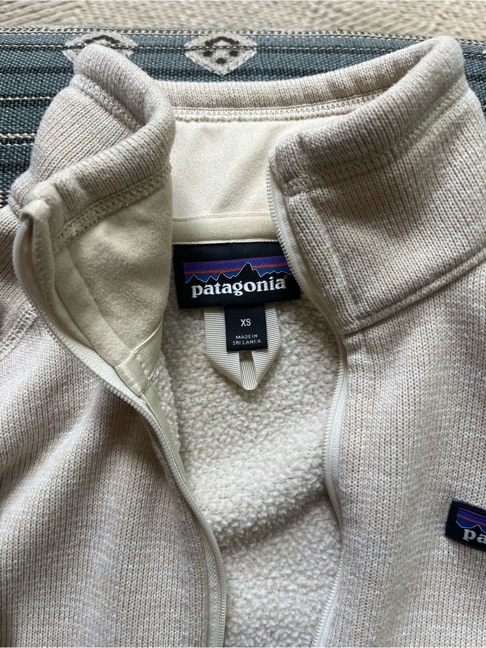 Patagonia Women’s Cream Full-Zip Fleece Jacket
